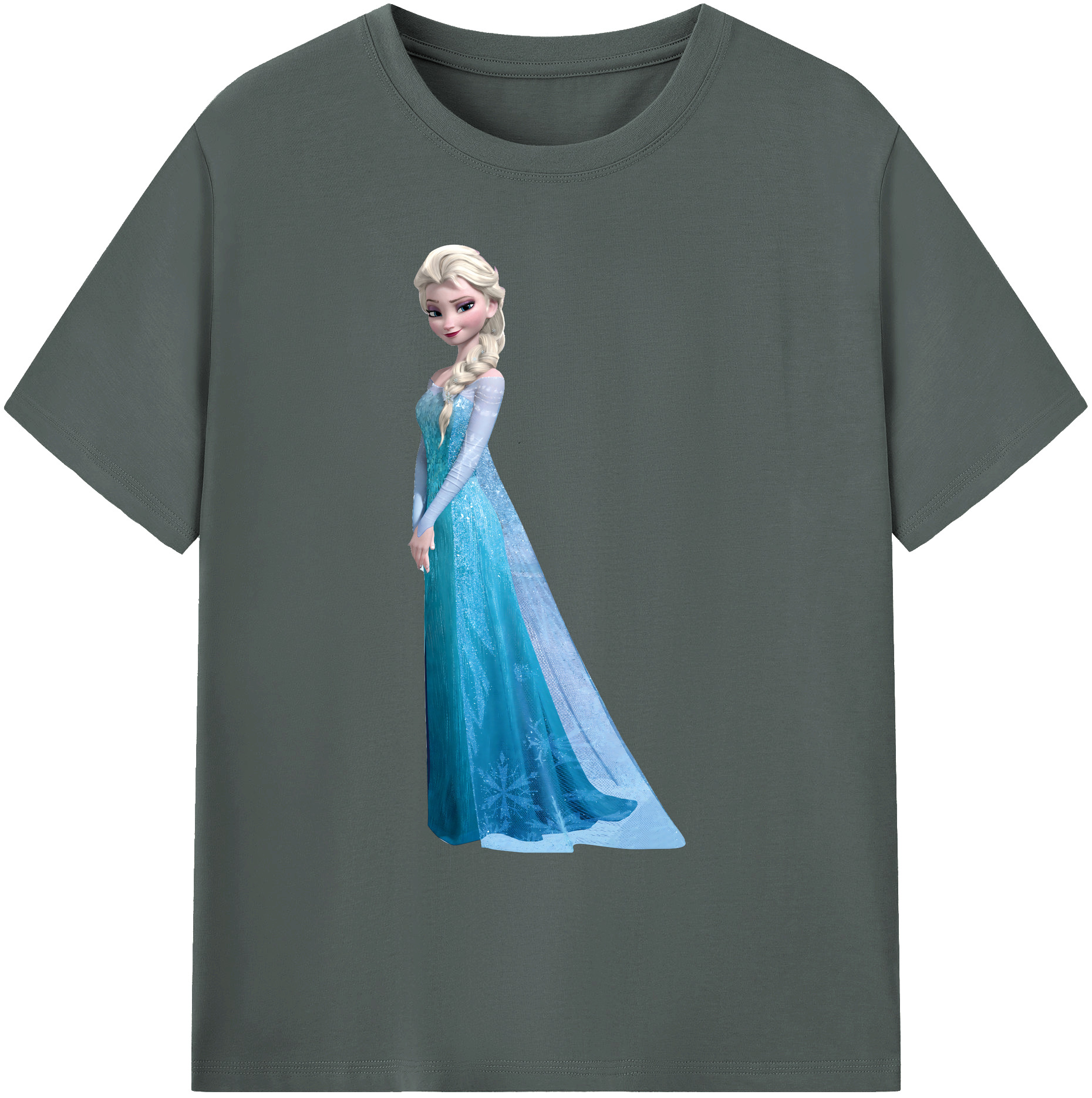 （画像用） アナと雪の女王 アンナ エルサ Frozen Anna Elsa 綿100％ メンズ半袖Tシャツ｜肌触りやわらか＆通気性